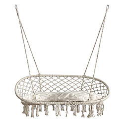 Safety 2 Person Cotton Handmade Swing for Bedroom Patio