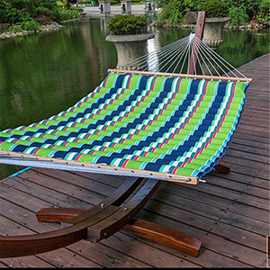 Danlong Hammocks Extra Comfort Outdoor Double Size Pillow Top Hammock